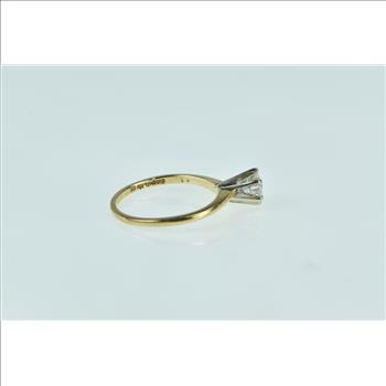14K 0.50 Ct Diamond Classic Solitaire Engagement Yellow Gold Ring, Size 5.75