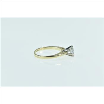 14K 0.50 Ct Diamond Heart Love Engagement Yellow Gold Ring, Size 4.75