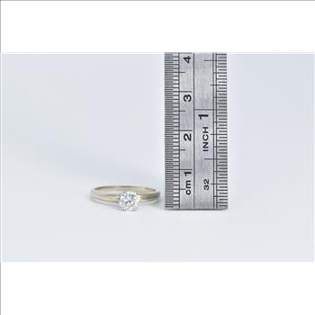 14K 0.50 Ct Natural Diamond Solitaire Engagement White Gold Ring, Size 5