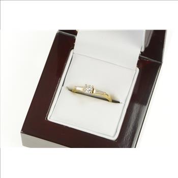 14K 0.55 Ctw Diamond VVS Baguette Engagement Yellow Gold Ring, Size 6