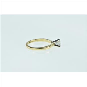 14K 0.58 Ct Diamond Solitaire Engagement Yellow Gold Ring, Size 6.25