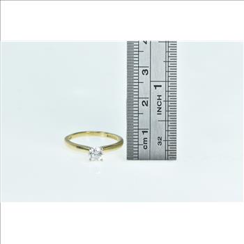 14K 0.58 Ct Diamond Solitaire Engagement Yellow Gold Ring, Size 6.25