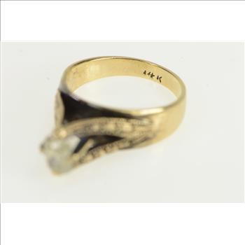 14K 0.60 Ct Old Mine Cut Diamond Engagement Yellow Gold Ring, Size 5.25