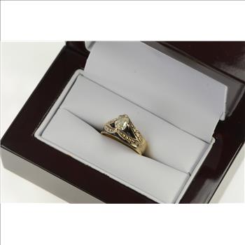 14K 0.60 Ct Old Mine Cut Diamond Engagement Yellow Gold Ring, Size 5.25