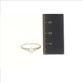 14K 0.60 Ctw Diamond Oval Cathedral Engagement White Gold Ring, Size 7