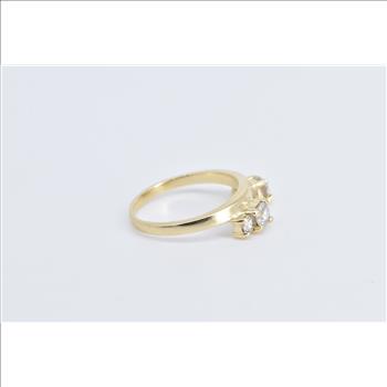 14K 0.60 Ctw Natural Diamond Wedding Band Yellow Gold Ring, Size 6.25