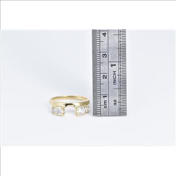 14K 0.60 Ctw Natural Diamond Wedding Band Yellow Gold Ring, Size 6.25