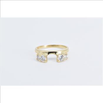 14K 0.60 Ctw Natural Diamond Wedding Band Yellow Gold Ring, Size 6.25