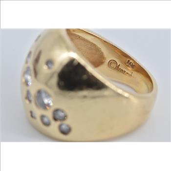 14K 0.70 Ctw Thomas Michaels Pave Diamond Band Yellow Gold Ring, Size 7