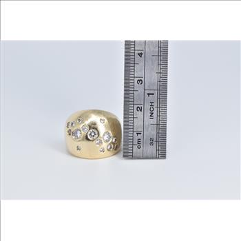 14K 0.70 Ctw Thomas Michaels Pave Diamond Band Yellow Gold Ring, Size 7