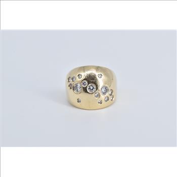 14K 0.70 Ctw Thomas Michaels Pave Diamond Band Yellow Gold Ring, Size 7