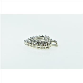 14K 0.72 Ctw Diamond Heart Cluster Love Symbol White Gold Pendant