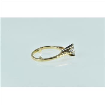 14K 0.74 Ct Oval Diamond Solitaire Engagement Yellow Gold Ring, Size 5