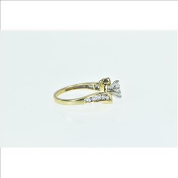 14K 0.78 Ctw Marquise Diamond Engagement Yellow Gold Ring, Size 7