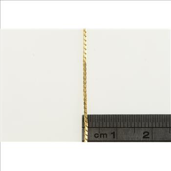 14K 0.7mm Flat Serpentine Link Chain Yellow Gold Necklace 16.25