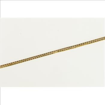 14K 0.7mm Flat Serpentine Link Chain Yellow Gold Necklace 16.25