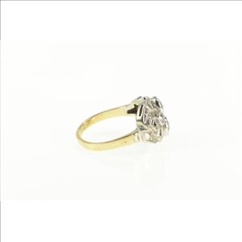 14K 0.80 Ctw Art Deco OEC Diamond Engagement Yellow Gold Ring, Size 5