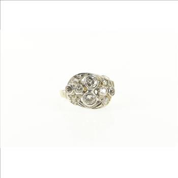 14K 0.80 Ctw Art Deco OEC Diamond Engagement Yellow Gold Ring, Size 5