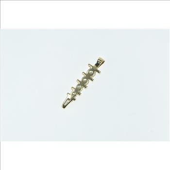 14K 0.80 Ctw Diamond Tiered Drop Statement Yellow Gold Pendant