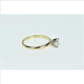 14K 0.90 Ct Diamond Solitaire Classic Engagement Yellow Gold Ring, Size 9