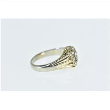 14K 0.90 Ctw Victorian Diamond Men's Antique Yellow Gold Ring, Size 9.5