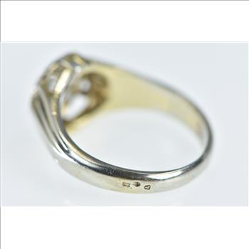 14K 0.90 Ctw Victorian Diamond Men's Antique Yellow Gold Ring, Size 9.5