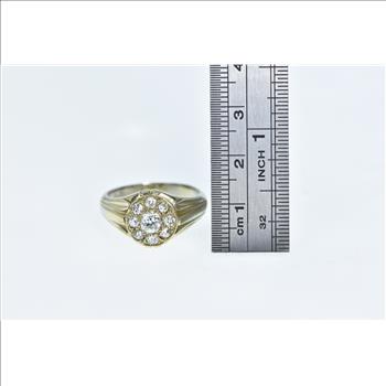 14K 0.90 Ctw Victorian Diamond Men's Antique Yellow Gold Ring, Size 9.5