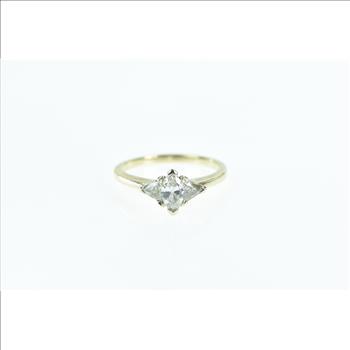 14K 0.92 Ctw Diamond Marquise Engagement Yellow Gold Ring, Size 8.5