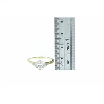 14K 0.92 Ctw Diamond Marquise Engagement Yellow Gold Ring, Size 8.5