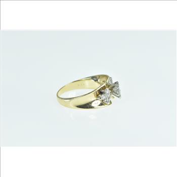 14K 0.93 Ctw Marquise Diamond Engagement Yellow Gold Ring, Size 6.75