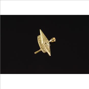 14K 0.9g Graduation Hat Cap High School College Ceremony Yellow Gold Charm/Pendant