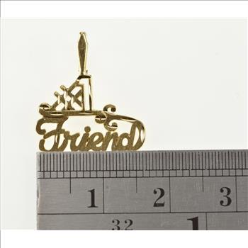 14K #1 Number One Friend Friendship Yellow Gold Charm/Pendant