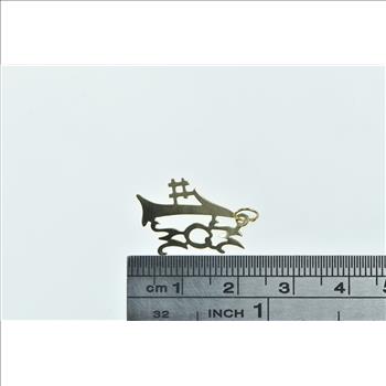 14K #1 Number One Mom Best Mothers Day Yellow Gold Charm/Pendant