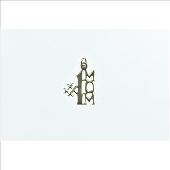 14K #1 Number One Mom Mother's Day Yellow Gold Charm/Pendant