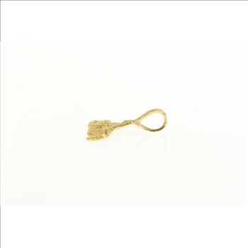 14K #1 Number One Sister Cursive Word Cut Out Yellow Gold Charm/Pendant