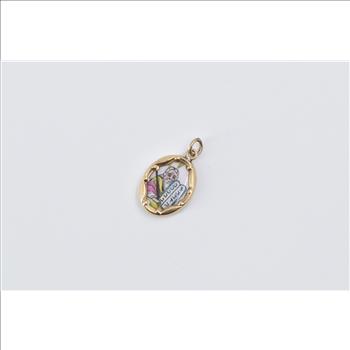 14K 10 Commandments Old Testament Hebrew Yellow Gold Charm/Pendant