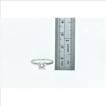 14K 1.00 Ct Diamond Classic Solitaire Engagement White Gold Ring, Size 5.5