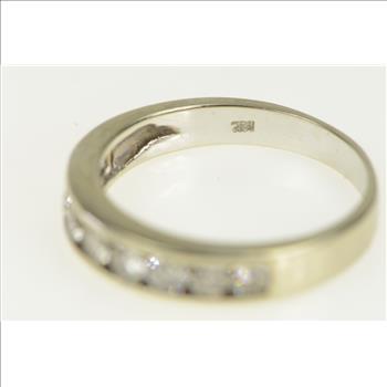 14K 1.00 Ctw Diamond Classic Wedding Band White Gold Ring, Size 9