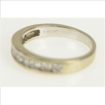 14K 1.00 Ctw Diamond Classic Wedding Band White Gold Ring, Size 9