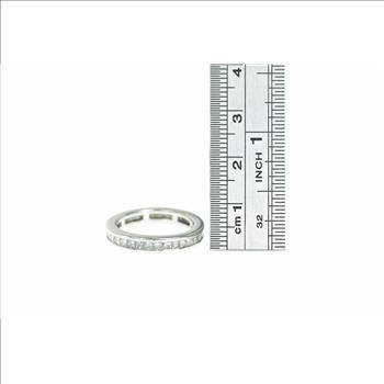 14K 1.00 Ctw Diamond Eternity Wedding Band White Gold Ring, Size 6