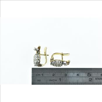 14K 1.00 Ctw Diamond Grape Cluster Yellow Gold Earrings