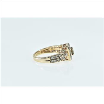 14K 1.00 Ctw LeVian Chocolate Diamond Strawberry Yellow Gold Ring, Size 6.75