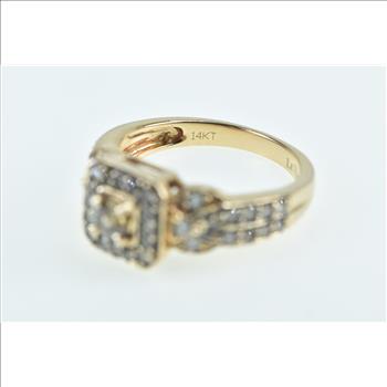14K 1.00 Ctw LeVian Chocolate Diamond Strawberry Yellow Gold Ring, Size 6.75