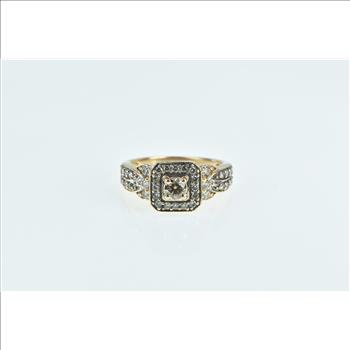 14K 1.00 Ctw LeVian Chocolate Diamond Strawberry Yellow Gold Ring, Size 6.75