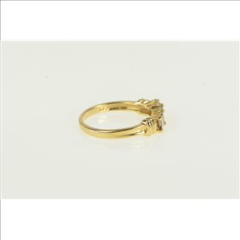 14K 1.00 Ctw Princess Diamond Engagement Yellow Gold Ring, Size 7.25