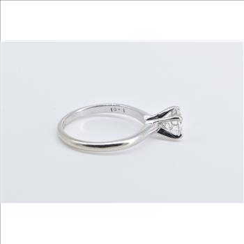 14K 1.01 Ct Diamond Solitaire Classic Engagement White Gold Ring, Size 7