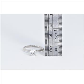 14K 1.01 Ct Diamond Solitaire Classic Engagement White Gold Ring, Size 7