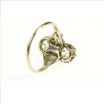 14K 1.10Ctw Victorian Old Mine Diamond Engagement White Gold Ring, Size 5