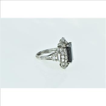 14K 12.23 Ctw Emerald Sapphire Diamond VS-SI White Gold Ring, Size 6.5