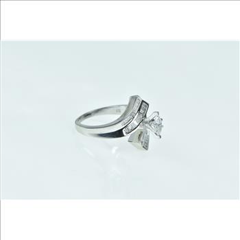14K 1.34 Ctw Marquise Diamond Engagement White Gold Ring, Size 7.5